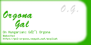 orgona gal business card